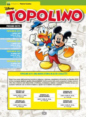 TOPOLINO N. 3619 VERSIONE VENETO